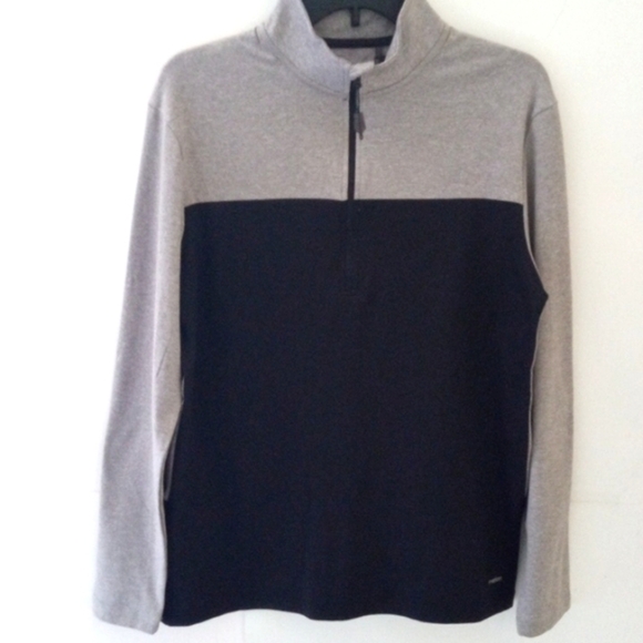 MOTION ATHLEISURE GRAY BLACK QUARTER ZIP LONG SLEEVE PULLOVER SIZE SMALL NWT - Picture 1 of 7